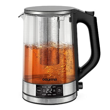 Gourmia 1.7L Glass Electric Kettle w/ Digital Display, 6 Presets & Removable Tea Infuser (Black) $17.92 + Free Shipping w/ Prime or on $35+