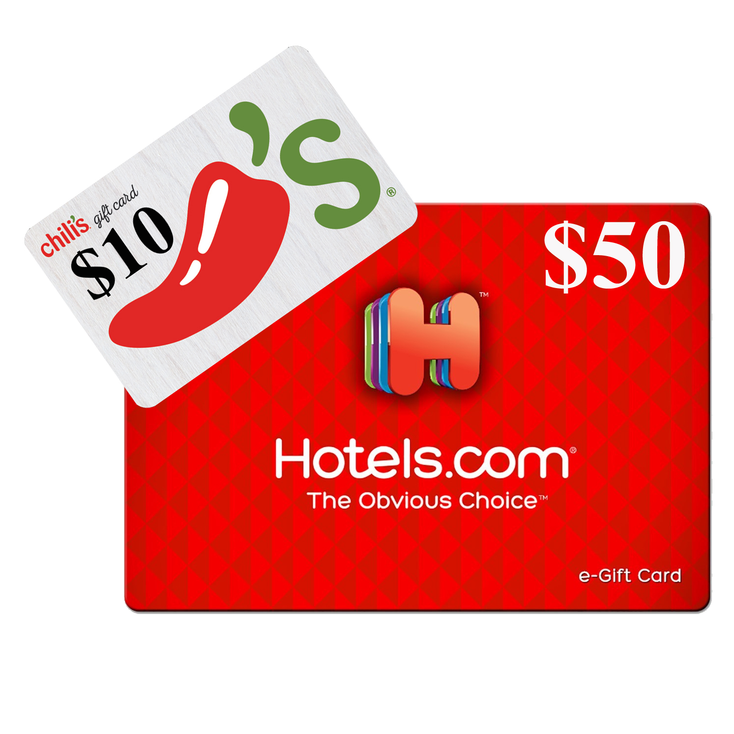 $50 Hotels.com Gift Card + $10 Chili's Card $41 via Swych app & Apple or Android Pay (New or existing customers who have not bought Hotels.com via Swych)