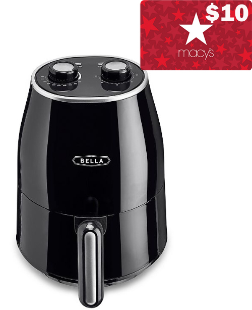 *BIS* Bella 1.6-Qt. Air Convection Fryer + $10 Macy's eGift Card $20 after rebates + free shipping