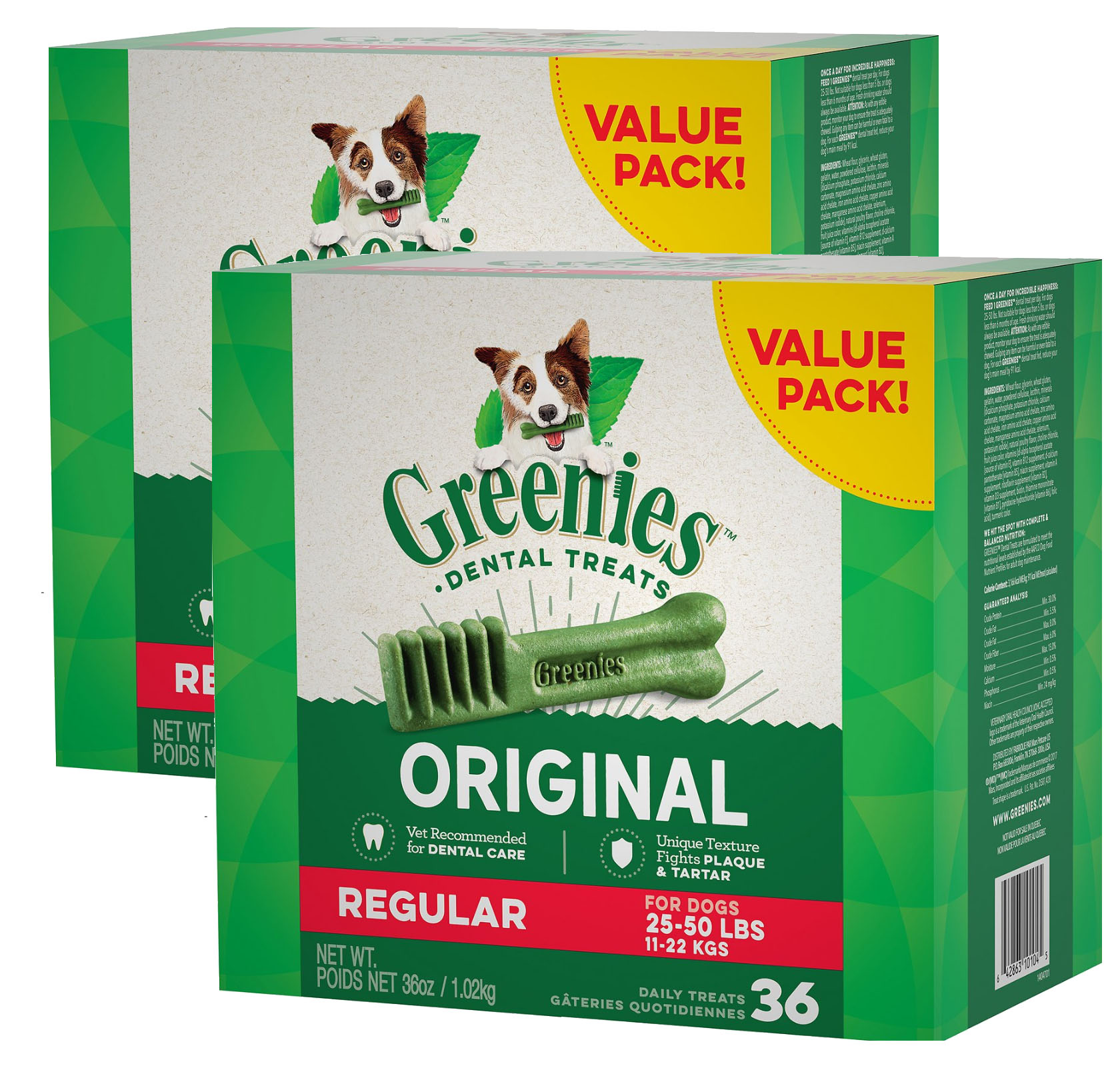 New Chewy Autoship Customers: 72-Count Greenies Regular Dental Dog Treats (dogs 25-50lbs) $23.79 ($11.89 per 36oz box)+ free shipping