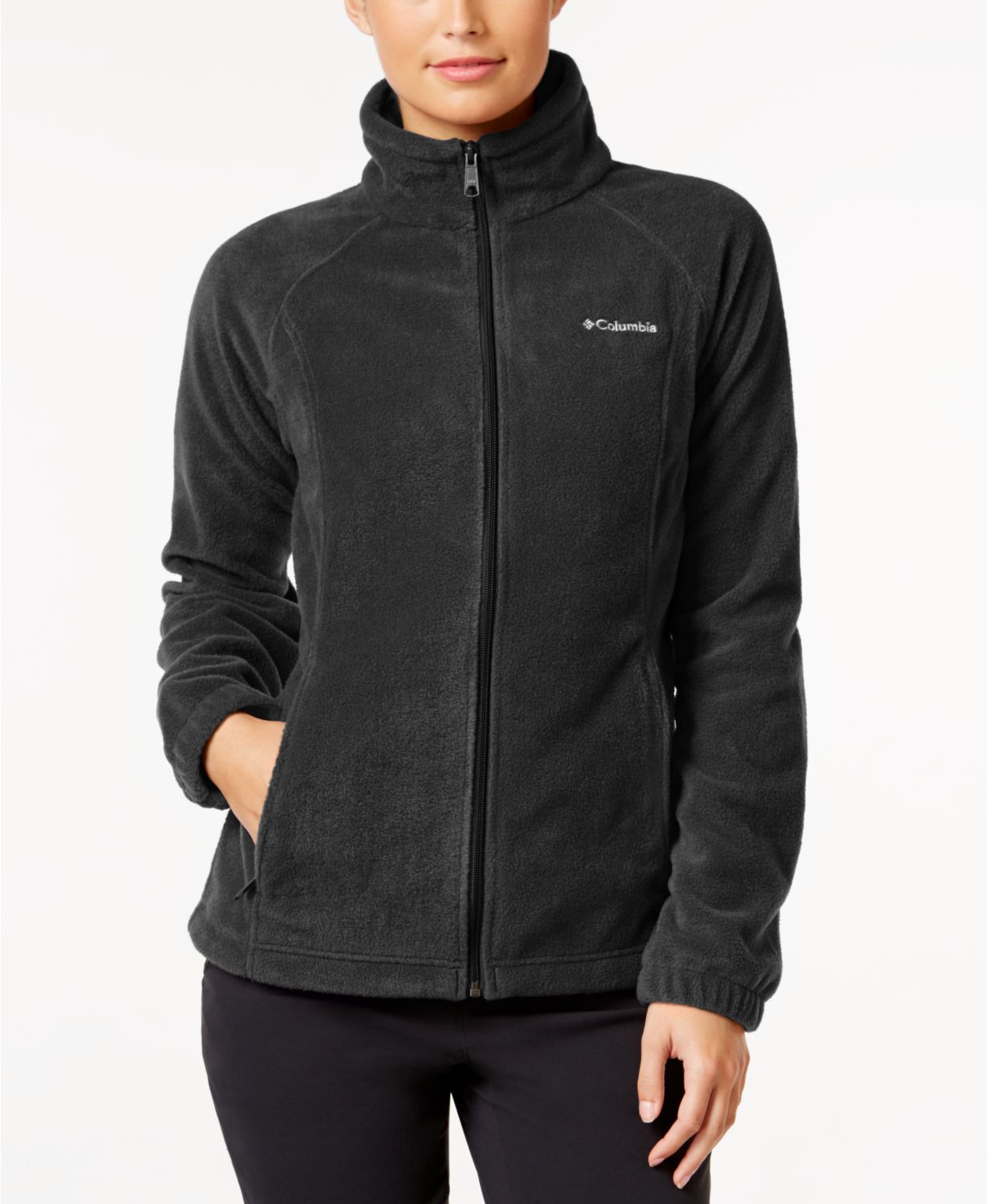 Columbia Women's Benton Springs Fleece Jacket (Petite, Black) $18 + free shipping
