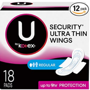 U by Kotex: 216-Count Ultra Thin Pads w/ Wings $22, 192-Count Click Compact Tampons $23, 320-Count Lightdays Liners $16.67, More + free shipping