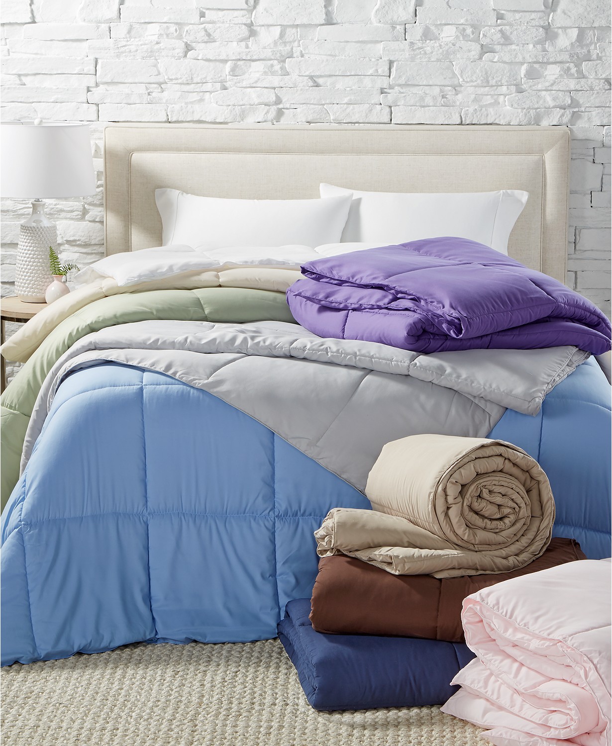 Royal Luxe Lightweight Microfiber Color Down Alternative Comforter (various, all sizes) $19 (or $14.24 w/ Text code) + 6% in Slickdeals Cashback (PC Req'd) + Free ship on $25+