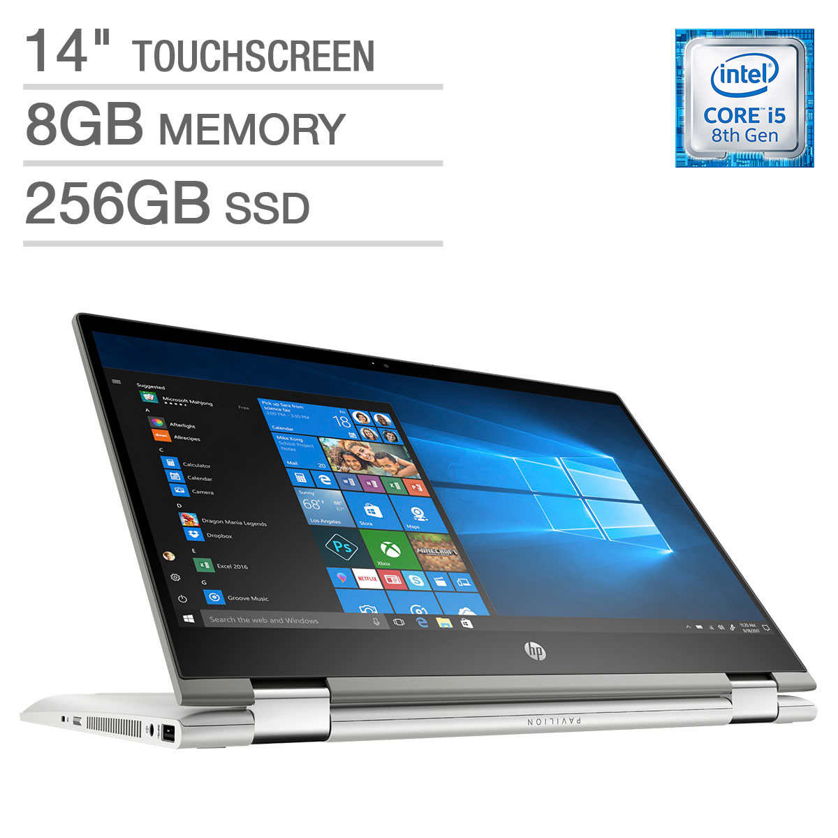 HP Pavilion x360 2-in-1, 14" FHD IPS, i5-8265U, 8gb DDR4, 256gb PCIe, 2x2 WiFi + Bluetooth 4.2 : $549.99 - Costco