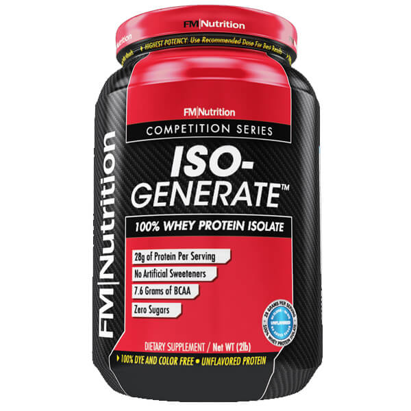 2-Lbs FM Nutrition Iso-Generate 100% Whey Protein Isolate (unflavored) $8 + $6 shipping