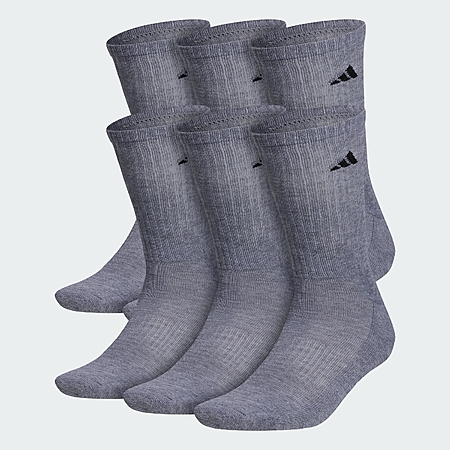 adidas men Men's Athletic Cushioned 6-Pack Crew Socks