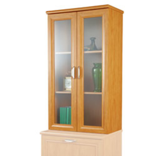 YMMV Realspace® Magellan 2-Shelf Hutch For Lateral File Cabinet, Honey Maple $19.99