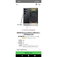 Samsung S25 Ultra $1049.99