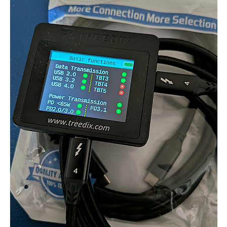 USB-C 4 Cable for Thunderbolt 3 Cable with 100W/40Gbp Charging(6.6FT)