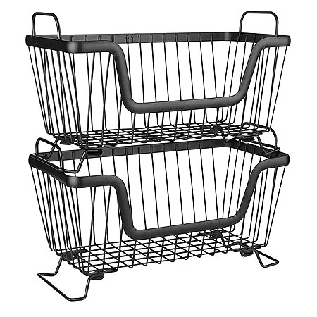 Prime: LOTTS Stackable Wire Pantry Baskets (2 Pack) $15.99 + Free Shipping