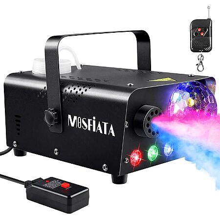 MOSFiATA Halloween Fog Machine, Smoke Machine with Disco Light 600W $39.89 AC + Free Shipping w/ Prime