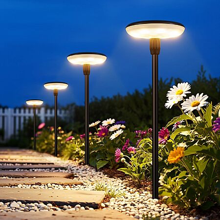 LETMY Solar Pathway Lights Outdoor, 8 Pack Bright Solar Garden Lights $20.99 AC