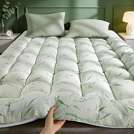 LIANLAM Mattress Topper,1200 GSM Cooling Mattress Pad, 2 Inch Extra Thick Pillow Top for Back Pain with 6"-18" Deep Pocket (Queen,60"x80") $29.99 AC