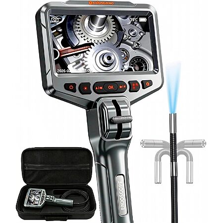 Daxiongmao Articulating Borescope, 1080P HD Inspection Camera with Light $65.99 AC