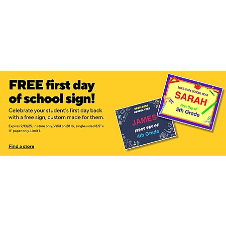 Free First Day of School Sign 6/29-9/13 + 4 Weeks of Freebies W ...