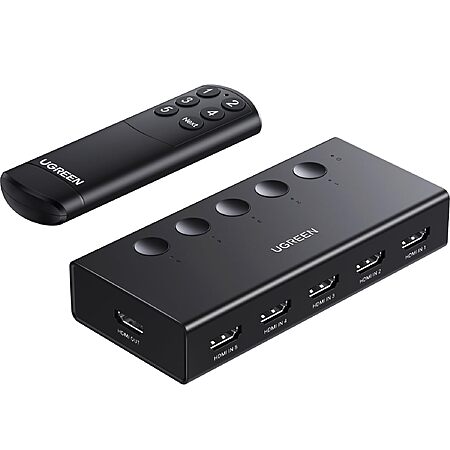 UGREEN HDMI Switch 5 in 1 Out, 4K@60Hz, with Remote, CEC, HDMI Splitter
