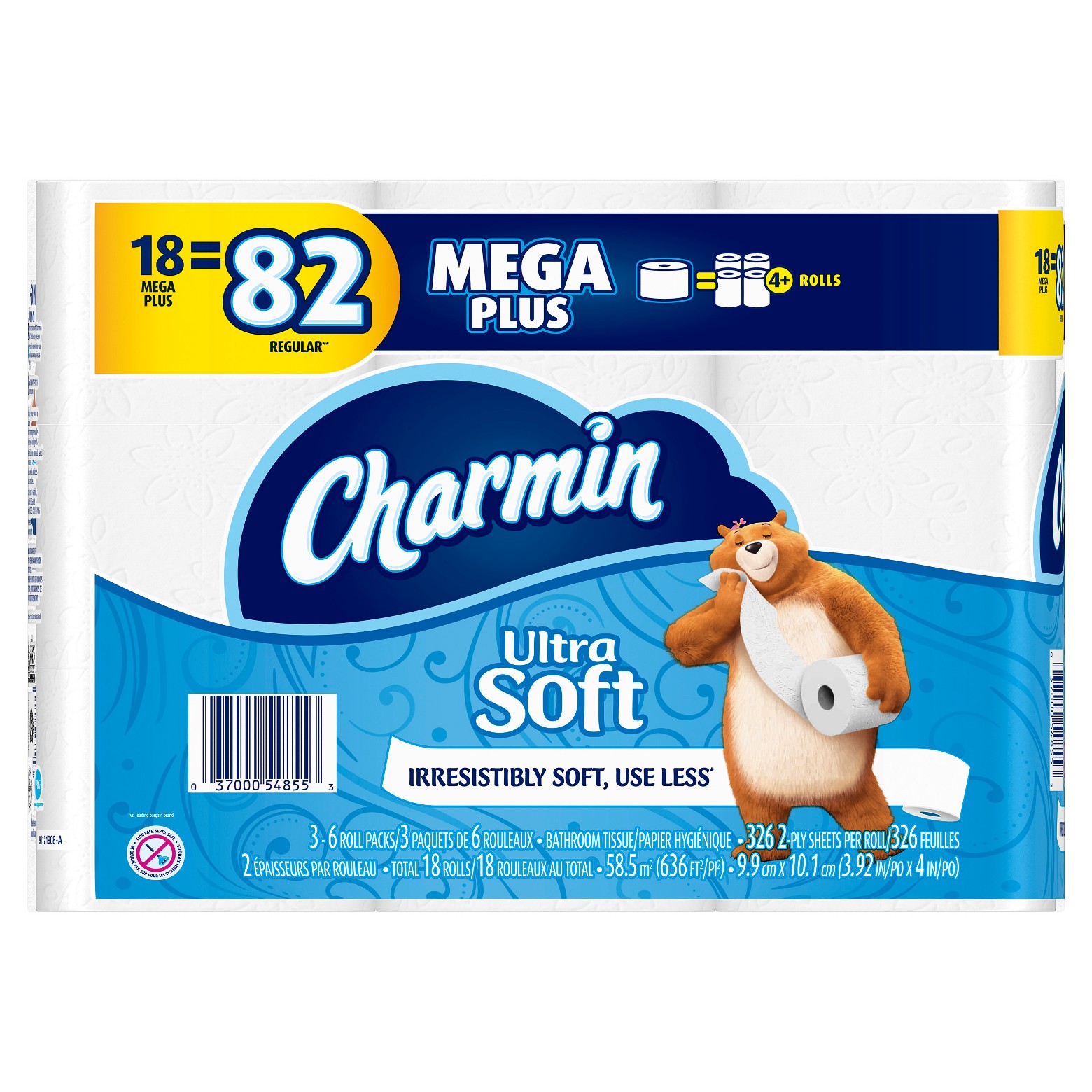 36 ct Charmin Ultra Soft Mega Plus Rolls + $5 giftcard  + FS $36.98