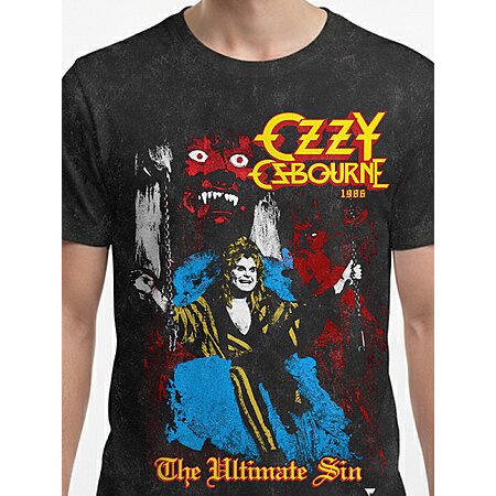 Ozzy Osbourne, Men's & Big Men's Graphic Tee, The Ultimate Sin, Sizes S-3XL