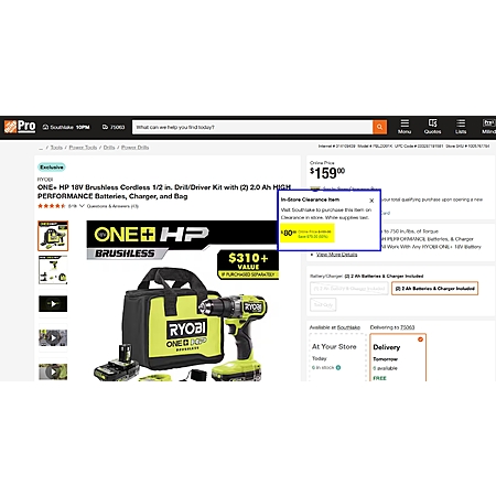 50% Off RYOBI Drill/Driver Kit!