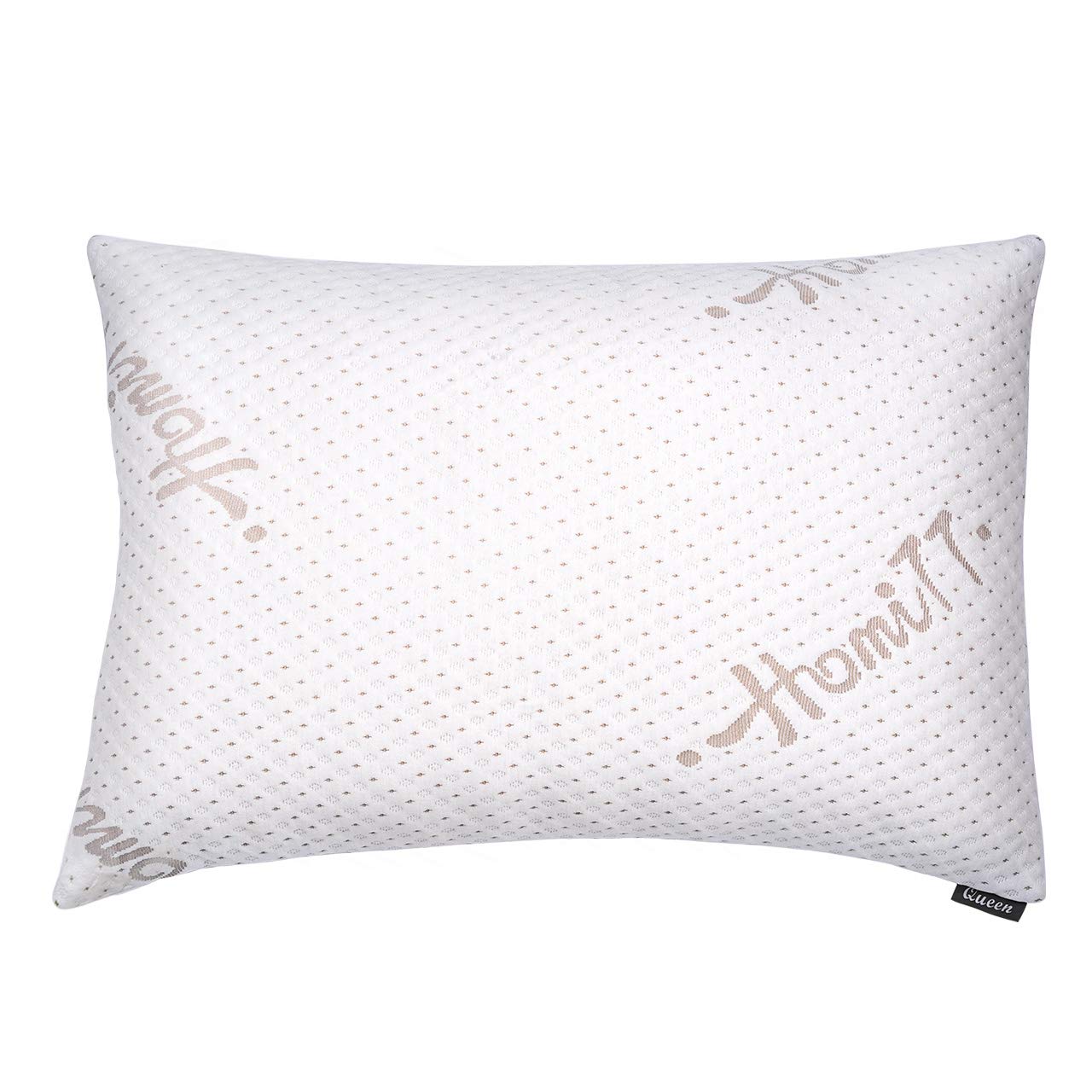 Bamboo Shredded Memory Foam Pillow with Washable and Removable Cover (Queen Size) $17.15