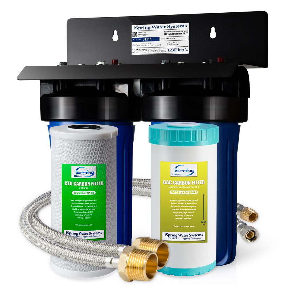 iSpring 10 in. x 4.5 in Heavy Duty 2-Stage Undersink Water Filtration System $164.89 + Free Shipping