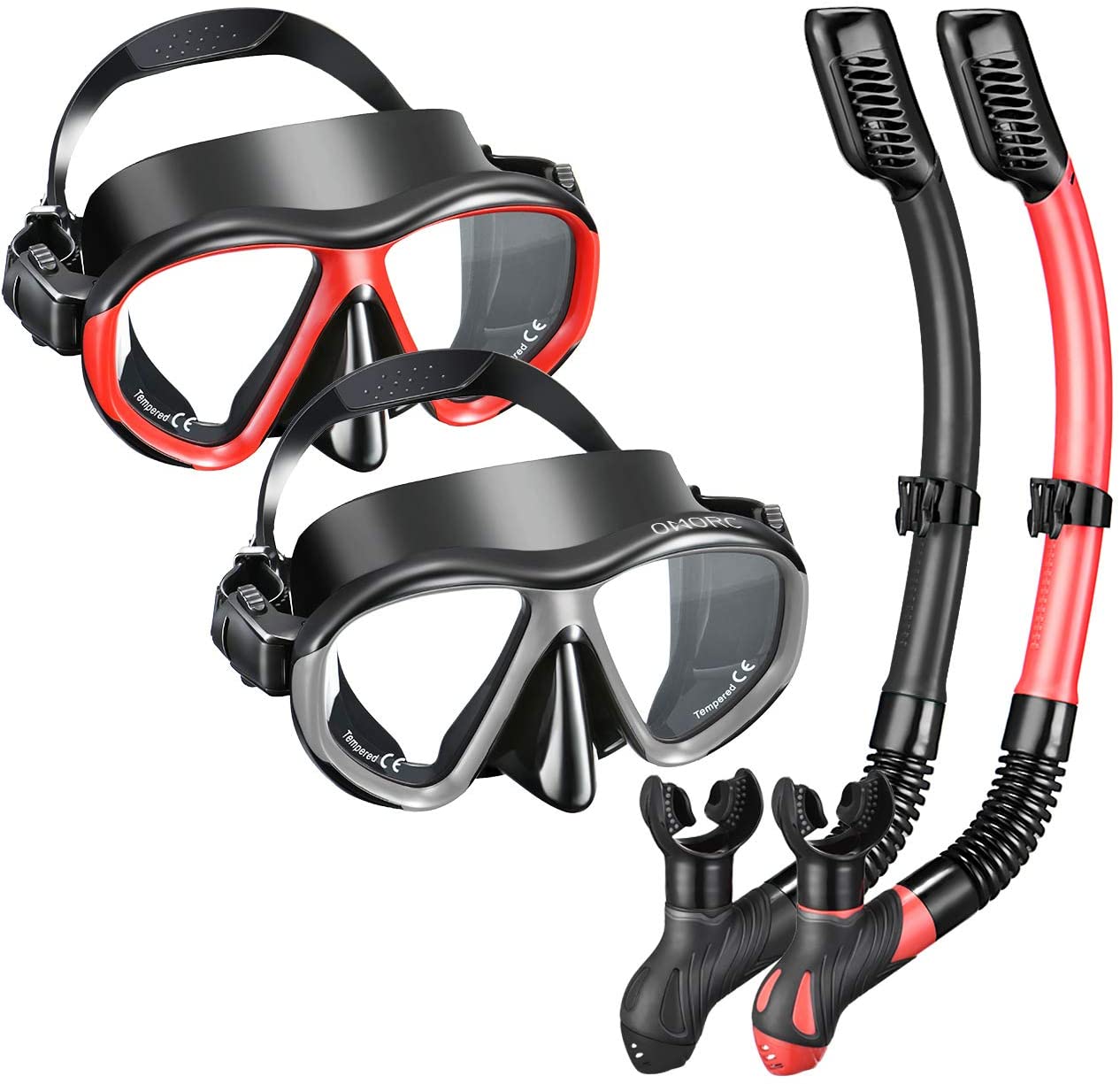 2 Pack OMORC Anti Leak Dry Snorkel Set for Adult $34.99 + Free Shipping