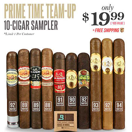 10-Cigar Sampler at $19.99!