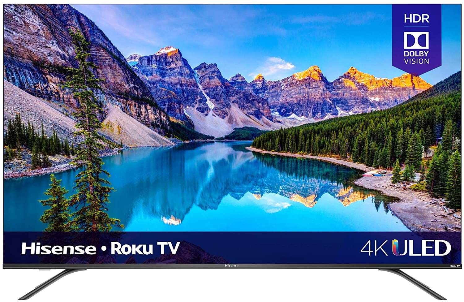 $569.99 after $60 coupon Hisense 65-Inch Class R8 Series Dolby Vision & Atmos 4K ULED Roku Smart TV with Alexa Compatibility and Voice Remote
