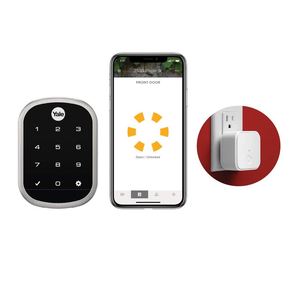 Yale Security YRD256-CBA-619 Yale Assure SL Connected by August Touchscreen Smart Lock, Satin Nickel [Connected by August (Bluetooth, WiFi, Alexa, Google, Siri)] $213.48
