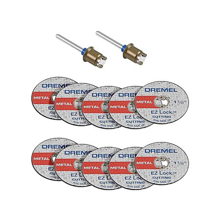 Dremel 2-pack EZ406-02 EZ-Lock Starter Kits, includes 10x 1.5-Inch Reinforced Cut-Off Wheels and 2x EZ402 Mandrels, FS w/Prime, $23.71