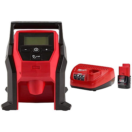 M12 12-Volt Lithium-Ion Cordless Electric Portable Inflator with ...