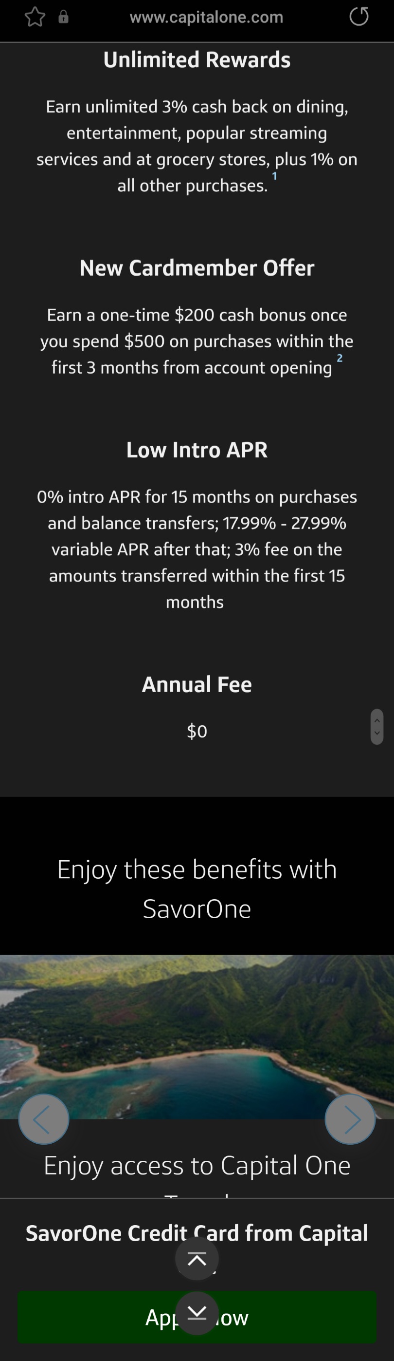 Capital One SavorOne credit card: Earn a one-time $200 cash bonus once you spend $500 on purchases within the first 3 months from account opening