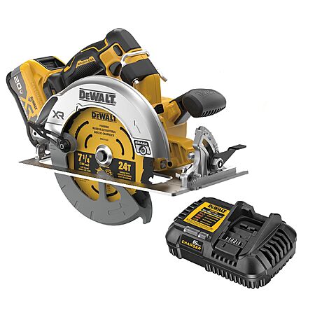 DEWALT XR 20-volt Max 7-1/4-in Brushless Cordless (8AH Battery and DCB1106 6 amp Fast Charger Included) DCS590WW1 $299