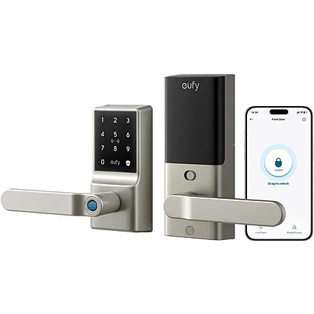 eufy Smart Lever Lock C33, Keyless Fingerprint Door Lock with Handle ...