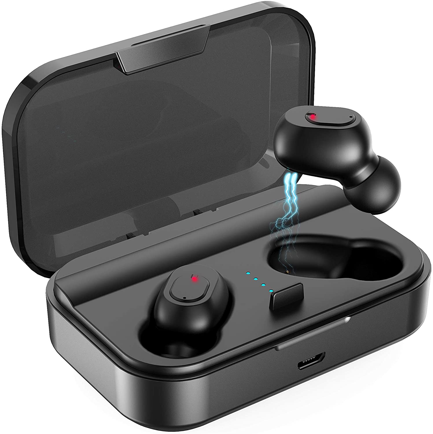 Bluetooth 5.0 Wireless Earbuds with 2000mAh Charging Case TWS Stereo Headphones 90Hours Continuous Playback in Ear Built in Mic $12.99