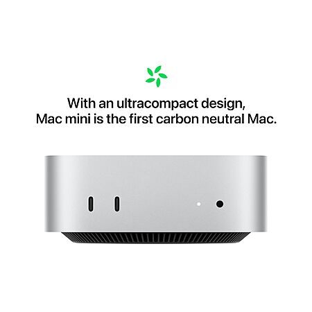 AMAZON - Apple 2024 Mac mini Desktop Computer with M4 chip with 10‑core CPU and 10‑core GPU 16GB Unified Memory, 256GB SSD Storage, Gigabit Ethernet $488
