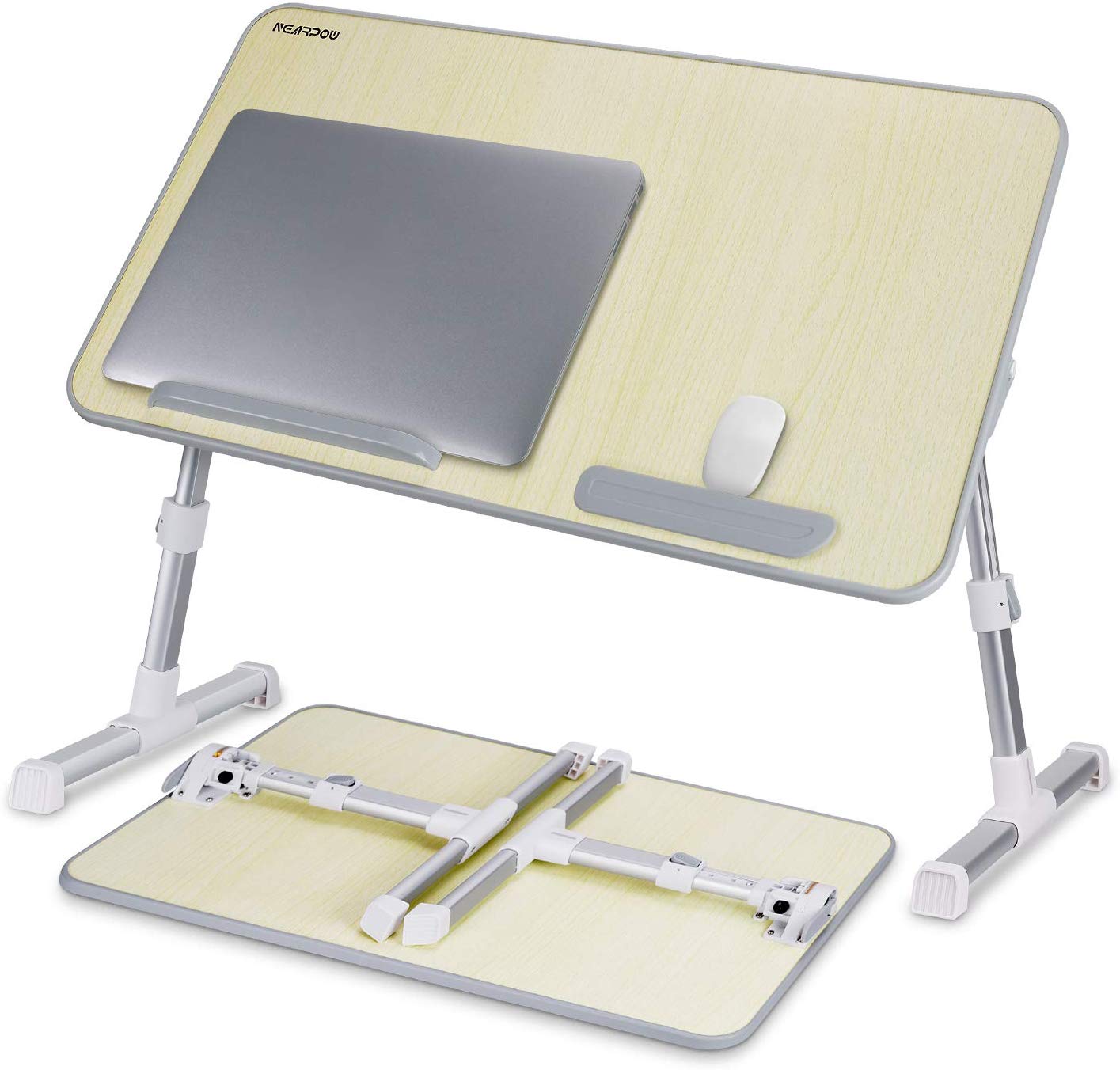 Laptop Desk for Bed, Height and Angle Adjustable, for Both Right Handed and Left Handed People -  $22.79