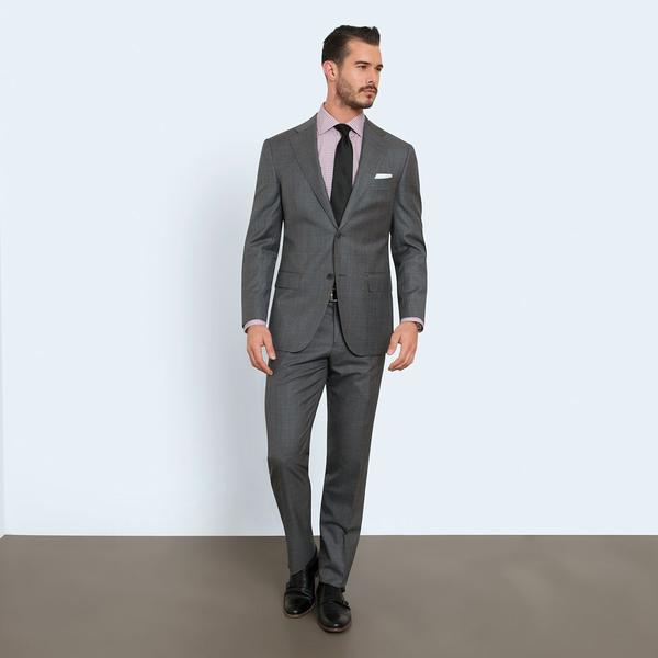 Combatant Gentleman: Super 110s Italian Wool Sharkskin Suit - $110 AC FS and Free Returns