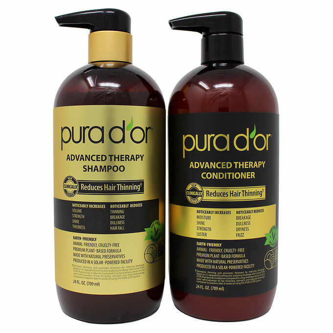 PURA D'OR Advanced Therapy System Shampoo & Conditioner Bundle (2x24oz) , FS, Costco, $29.99