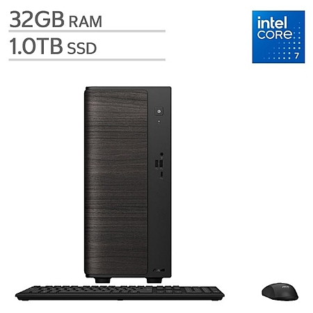 ASUS V501 15L Mini Desktop Tower - Intel Core 7 Series 2 Processor - 32GB DDR5 - 1TB SSD - Windows 11 Home