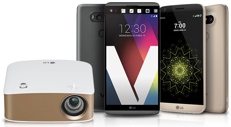 Free Lg Mini Projector Model PH150G with Lg V20 or G5 purchase between 2/10 and 2/22/17. TMobile users only*