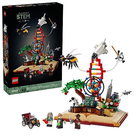879-Piece LEGO Ideas The Evolution of STEM Building Set (21355) - 2026 ...