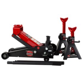 Banner 3-Ton Garage Jack with 3-Ton Jack Stands $82.24