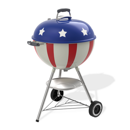 Weber 22" Star Spangled Charcoal Kettle Grill - Walmart.com $75