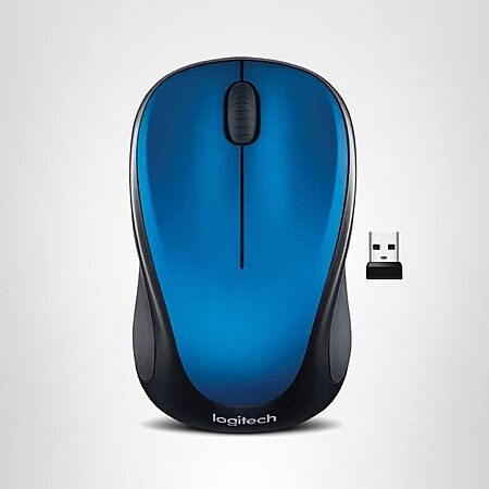 Logitech M317 Wireless Mouse w/ 2.4GHz Nano USB Receiver (Steel Blue) $7