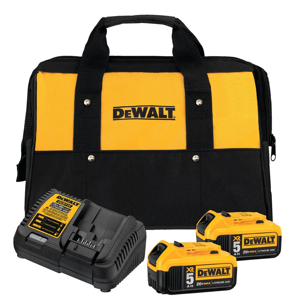 Toolnut free dewalt 5.0ah starter kit (2x batts & charger) with 2 tool purchase, example DeWalt DCG413B 4.5 $208