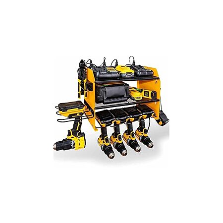 Modular Power Tool Organizer Wall Mount with 6 Drill Holders – Charging ...