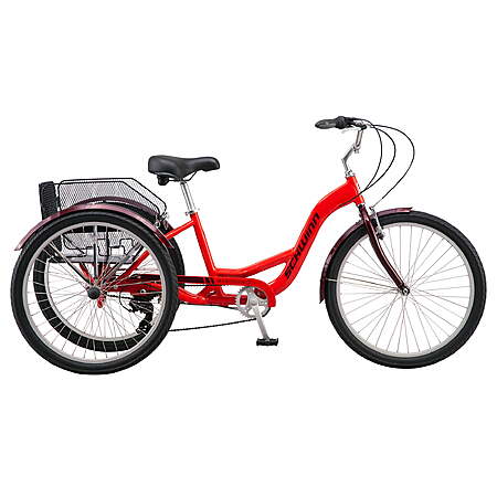 Schwinn Meridian Adult Tricycle, 26 Inch Wheels, 7 - Speed, Red $349.99 ...