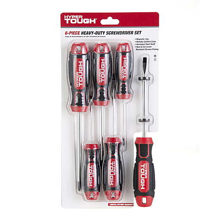 Hyper Tough 6 pc Screwdriver Set $7.43