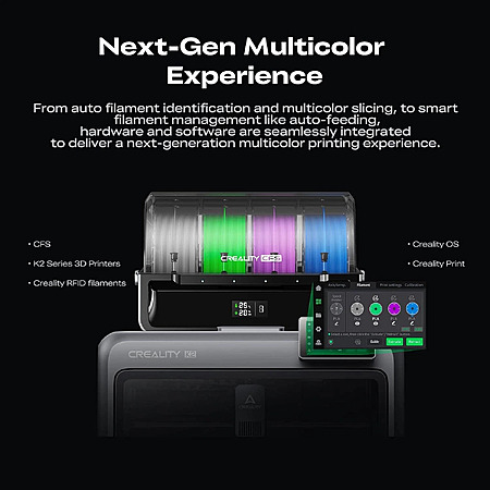 【Refurbished】Creality K2 Combo 3D Printer 600 mm/s up to 16 Colors with CFS